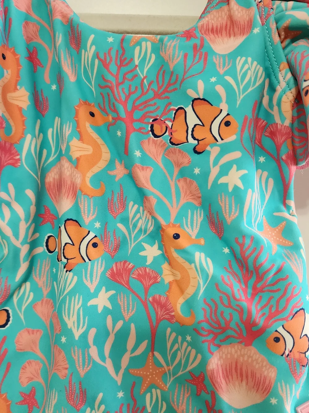 RuffleButts Seahorse Under The Sea One Piece Suit 18-24M NEW! Butterfly Sleeve.